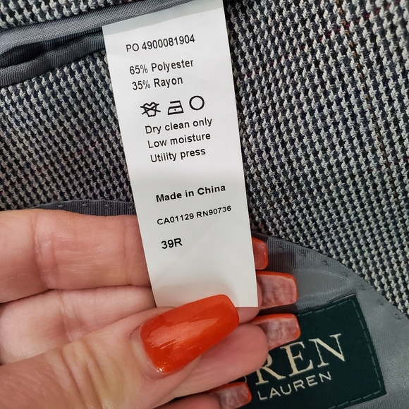 Lauren Ralph Lauren Mens Light Gray 2 Button Blazer Sports Coat Size 39R - Picture 9 of 12